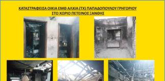 Ευχαριστήριο της πυρόπληκτης οικογένειας από τον Πετεινό