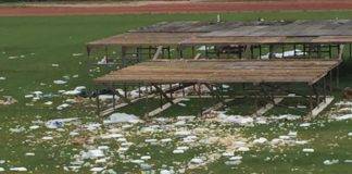 Απαράδεκτες εικόνες στο γήπεδο Χρυσούπολης μετά την συναυλία Β. Καρρά και Μ. Δημάκη