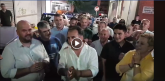 Θερμή υποδοχή του νέου Βουλευτή Ξάνθης Σπ. Τσιλιγγίρη έξω απο το εκλογικό του γραφείο