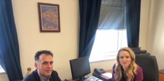 Συνάντηση Σπ. Τσιλιγγίρη με την νέα διοικητή του Γ.Ν.Ξ, Ελ. Ροφαέλα