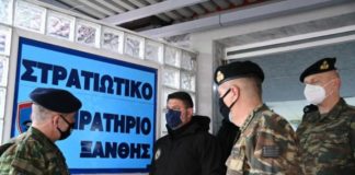 Σε μονάδες του Δ’ Δώματος Στρατού χθες, ο ΥΦΕΘΑ Νίκος Χαρδαλιάς (ΦΩΤΟ)