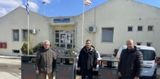 Δωρεά 30 κάδων παρέλαβε ο Δήμος Κομοτηνής από την εταιρία JTI Ελλάδας