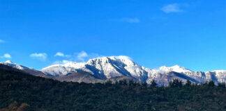 Στα λευκά οι κορυφές της βορειοανατολικής πλευράς του Παγγαίου