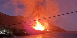 Πύρινο μέτωπο στο Γλυκάδι Θάσου