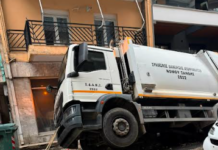 Ο δρόμος “καταβρόχθησε” απορριμματοφόρο του Δήμου Ξάνθης