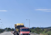 Εργασίες αποκατάστασης οδοστρώματος στην είσοδο της Ξάνθης από Καβάλα