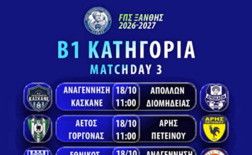 Β1 ΕΠΣ Ξάνθης: Με ενδιαφέρουσες αναμετρήσεις η επόμενη αγωνιστική
